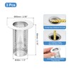 uxcell 2 Pack Shower Drain Strainer, 3.2" x 2.6" 304