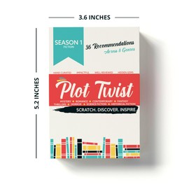 Plot Twist: 36 Book Recommendation Scratch Off Cards across 8 Unique Fictional Genres. Gift for Couples, Book Lovers, Readers, Book Clubs.
