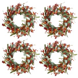 Harvest Fall Wreath Leaves Autumn Orange