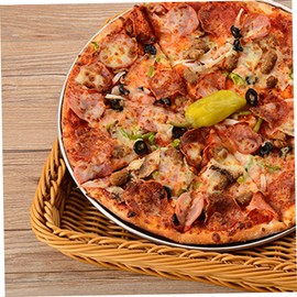 FUNOMOCYA Multi-Purpose Pizza Pan Round Baking Sheet Replaceable Plate Heat Resistant for Home Commercial