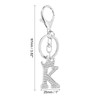 [PATIKIL] Initial Letter Key Chain Crystal Diamond Decorated K Letter