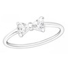 KIWI DAISY Bow with with Cubic Zirconia 925 Sterling Silver