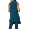 Urban CoCo Women’s Sleeveless Asymmetric Hem Open Front Cardigan Vest