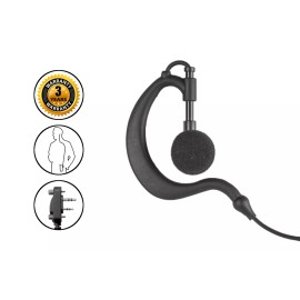 Earpieces 1-Wire SnapLock Ear Hook Earpiece and PTT Mic for Icom IC-F3G F4001 BC-100