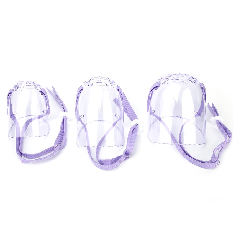 3pcs Cat Dog Muzzle AntiBite Cat Mouth Cover Breathable Transparent