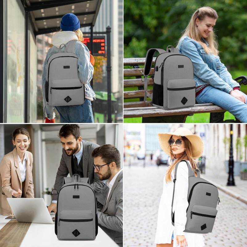 Liokesa Casual Laptop Backpack,School Backpack Large Bookbag with USB for