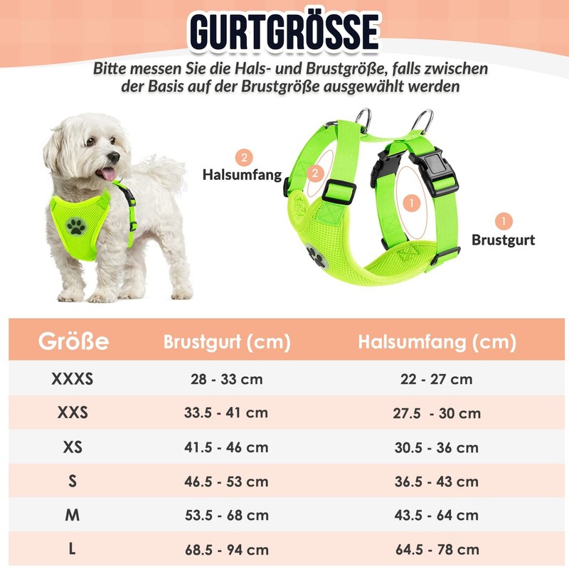 SlowTon Dog Harness for Dogs, No Pull Safety Harness, Small