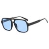 RUNHUIS Vintage 70s Sunglasses Women Men Retro Large Square Frame
