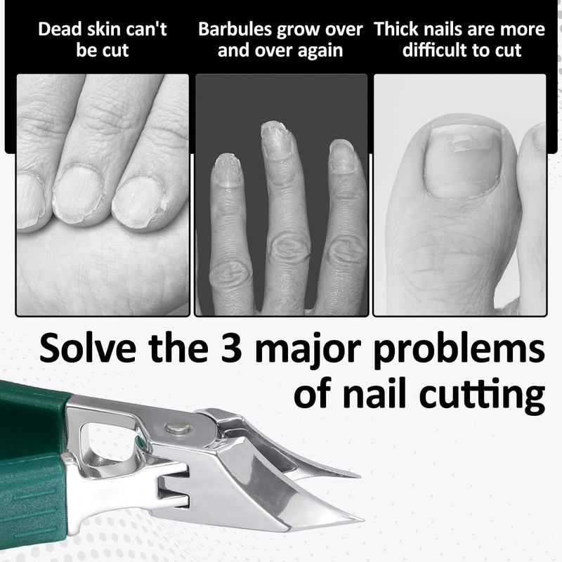 3 Piece Anti-Splash Nail Clippers Set - Wide Jaw &