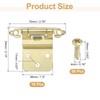 sourcing map 10 Pack Self Closing Cabinet Hinges, 3/8" Overlay