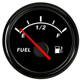 DunkTeam 52mm(2") Marine Fuel Level Gauge Electric Boat Fuel Level Meter Gas Fuel Tank Meter 0-190 ohm with Backlight for for Universal AUTO Car Truck Vehicle RV