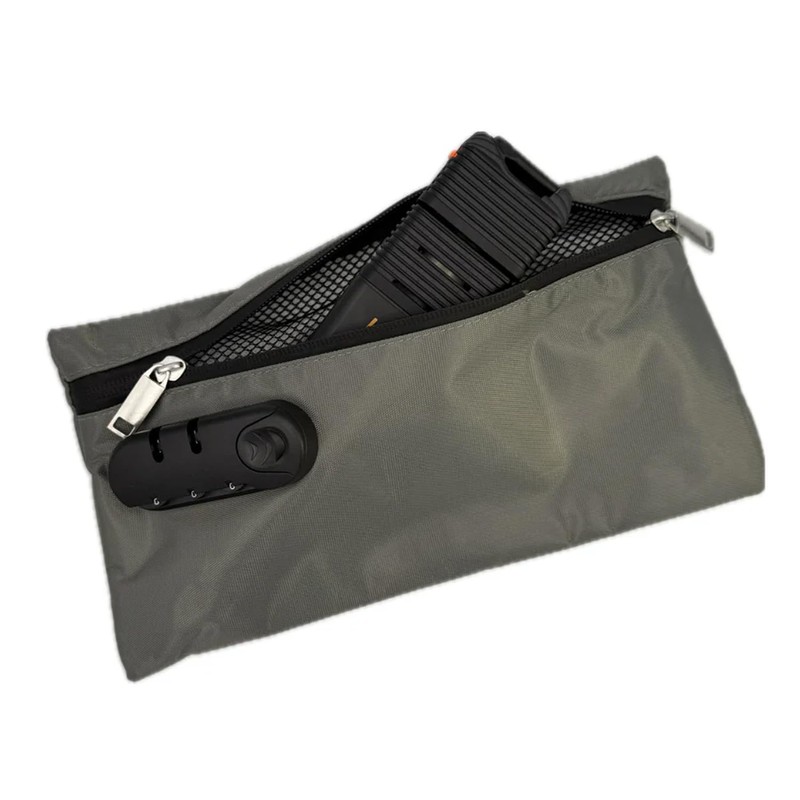 Vapes of Wrath Smell-Proof Storage Bag with Combination Lock, Grey