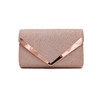 New Women's Rose Gold Sparkling Shiny Small Diamanti Crystal Clutch