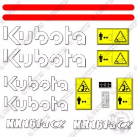 Aftermarket Fits Kubota KX161-3a Decal Kit Mini Excavator Replacement Decals (KX 161-3a)