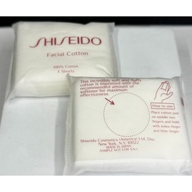 Shiseido Facial Cotton 4 Sheets (Lot of 2) NEW *Check Description