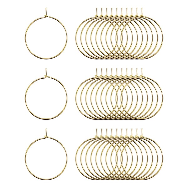 JIALEEY - 100 anillos de copa de vino de 25