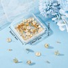 Beebeecraft 1 Box 50Pcs Earring Bezel Blanks 24K Gold Plated