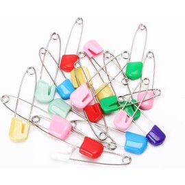 20 Pcs 2 Inch Baby Infant Child Cloth Nappy Diaper Pins Safety Locking Holder Colorful Safety Pins Heavy Duty, Diaper for Pins and Fasteners, Cloth Diapers and Accessories