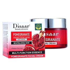 DISAAR BEAUTY Pomegranate Vitamin E Facial Cream Anti-Aging Revitalizing Skin Nourishing Face Skin Reduce Fine Lines 50g / 1.69fl.oz