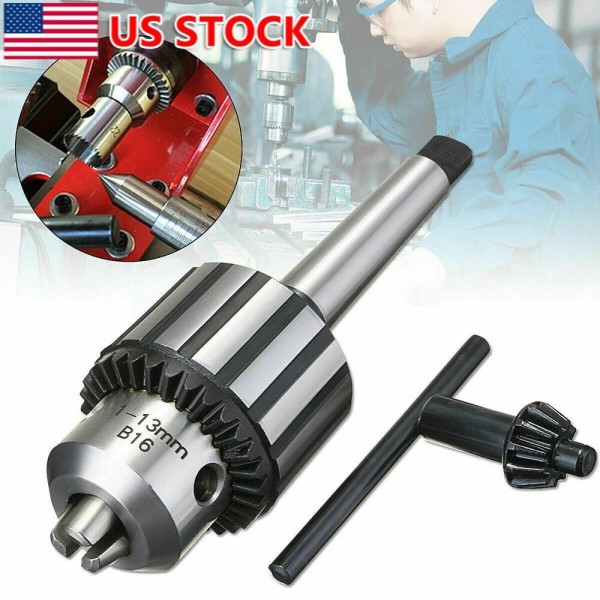 Unbranded 1-13mm 1/2" Mini Lathe Bench Drill Chuck MT2 Taper