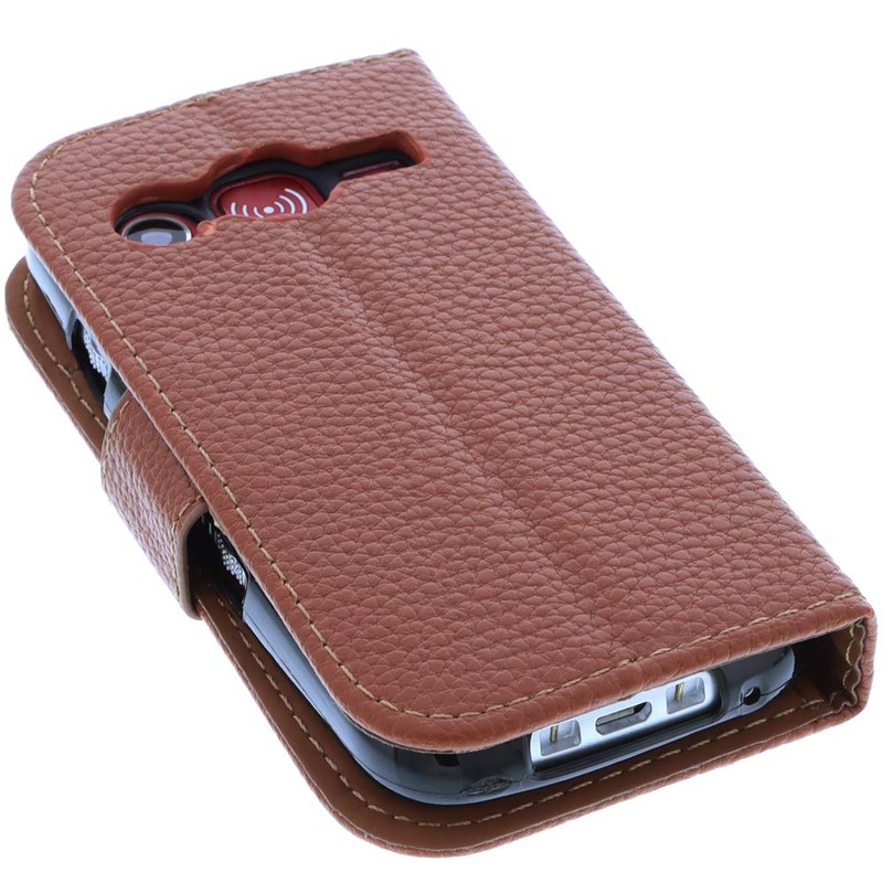 foto-kontor Case Compatible with Doro Primo 366 Book Style Brown