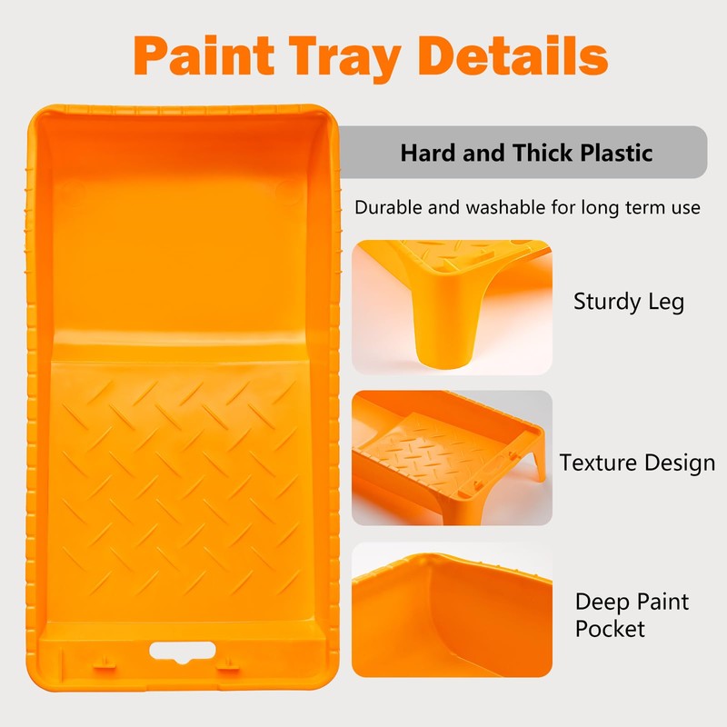 Mister Rui Paint Tray Liner, Disposable Paint Tray, 4" Sturdy
