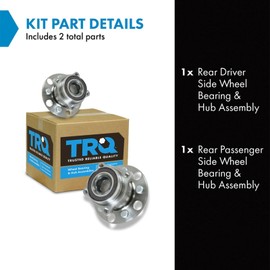 TRQ 2 Piece Rear Wheel Bearing & Hub Assembly Set Compatible with 2016-2020 Lexus GS F 2006 GS300 2007-2011 GS350 2006-2007 GS430 GS450h 2008-2011 GS460 2008-2014 IS F 2006-2015 IS250 IS350 2015-2022