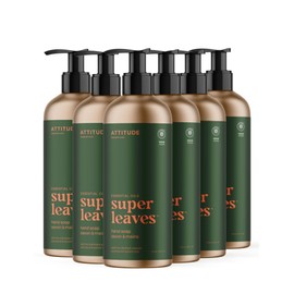 ATTITUDE Hand Soap with Essential Oils, EWG Verified, Plant and Mineral-Based Ingredients, Vegan Products, Refillable Aluminum Bottle, Patchouli and Black Pepper, 16 Fl Oz (Pack of 6)