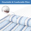 Double Hammock Pad and Pillow Set,78" x 55"Polyester Quilted Hammock