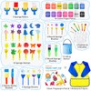 Shuttle Art Washable Finger Paint Set, 53 PCS with 14