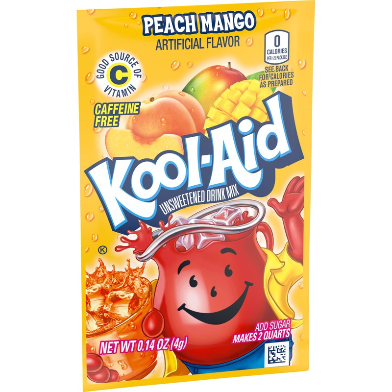 Kool-Aid Unsweetened Caffeine Free Peach Mango Zero Calories Powdered Drink