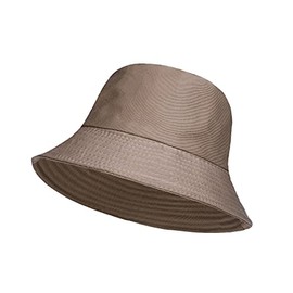 Bucket Hats Fisherman Style Plain Simple Bucket Hat for Women Men Girls or Boys Brimmed Sun Hat for Football Hiking Fishing Festival or Beach Holiday One Size Fits All (Camel)