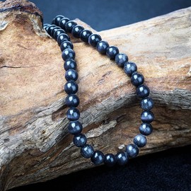 Cat'S Eye Bracelets，CLASS A QUALITY，Cat'S Eye And Obsidian Magnet Bracelets, Sunshine, Self-Confidence, Release Anxiety (Grade A,Black Opal Bracelets,8MM(7.5"))