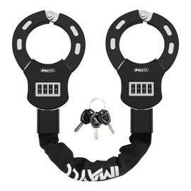 IMAYCC Scooter Lock, 4 Digit Combination Electric Scooter Locks Anti Theft Heavy Duty Resettable with 3 Key, Chain Lock for E Scooter Bike Motorcycle & Door
