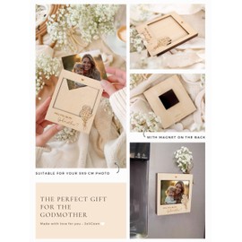 Joli Coon Godmother proposal picture frame - Will you be my godmother - Magnetic Photo Frame for picture