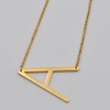 HUAN XUN Big Initial A Necklaces Stainless Steel Jewelrys Name