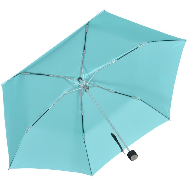 doppler Pocket Umbrella Fibre Havana Plain, aqua blue, 90 cm,