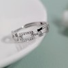 Sterling Silver Ring for Women Dainty Stackable Engagement Ring Promise