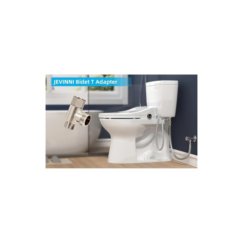Bidet T Adapter, T Valve Adapter for (3/8" x 3/8"