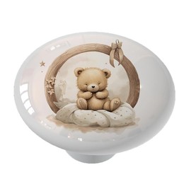 Gotham Decor Classic Teddy Bear H Cabinet Knob/Round Knob/Drawer Pulls for Nursery Room/Teddy Bear Drawer Knob