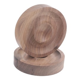 Didiseaon Elegant Natural Wood Jewelry Display Trays 2pcs Bead Bracelet Holder Diy Beading Plate for Display Storage