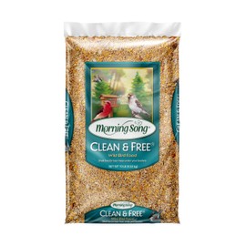Morning Song Clean & Free Shell Free Wild Bird Food, Premium No Mess Bird Seed for Outside Feeders, 10-Pound Bag