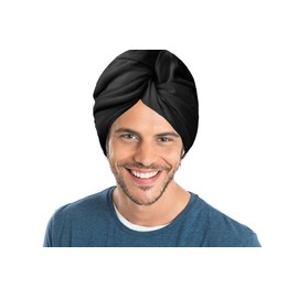 Radiant Queen Curly Dude ! 100% Cotton T-Shirt Hair Towel for Men (Black Onyx)+ Reduce Breakage, Frizz & Tangles + Perfect for Plopping and Curly Hair Care + Zero Microfiber + Soft + Turban Hair Wrap