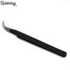 Rolabling 2pcs Elbow & Straight Black Nail Tweezers Rhinestone Picker