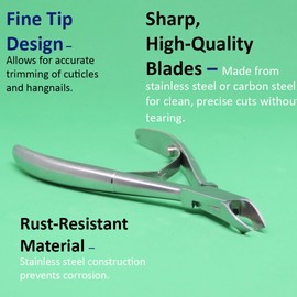 Professional Manicure and Pedicure Kit, 6-Piece Stainless Steel Nail Care Tools Set