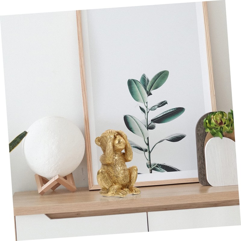 Kichvoe Resin Monkey Figurine Stylish Desktop Adornment Unique Home Decor