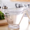 6 Pcs Clear Plastic Angled Serving Bowls and Scoops, 3