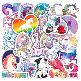 HNTR Magical Unicorn Stickers | 50 Mythical Unicorns Decals