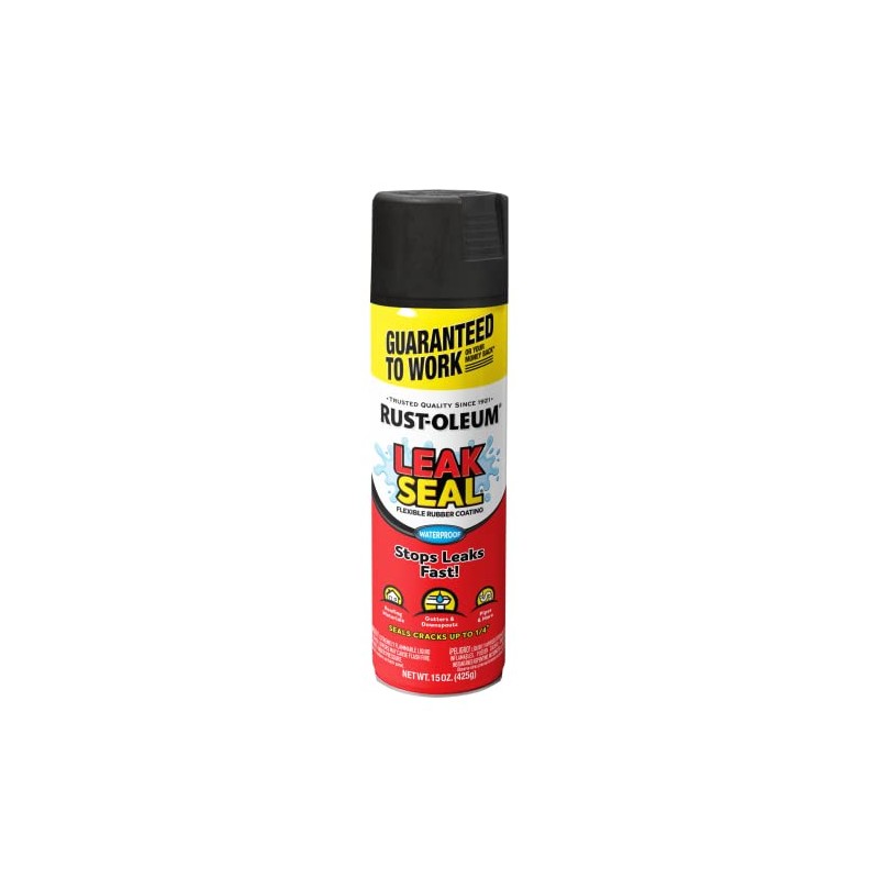 Rust-Oleum 351903 LeakSeal Flexible Rubber Coating Spray, 15 oz, Black,