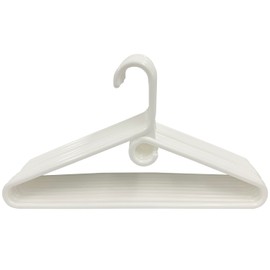 Rethink Your Room 10 Pack of Heavyweight Plastic Hangers - Durable and Space-Saving Solution - Home Essentials - Ideal for Closet Organization - Bright White